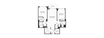 Two bedroom floor plan