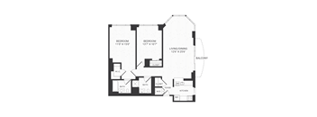 Two bedroom floor plan