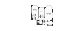 Two bedroom floor plan