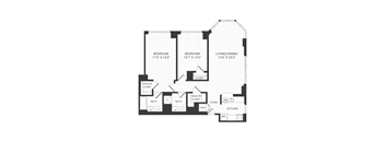 Two bedroom floor plan