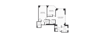 Two bedroom floor plan