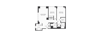 Two bedroom floor plan