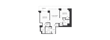 Two bedroom floor plan