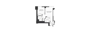 A black and white image of a floor plan for a house.