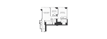 Two bedroom floor plan