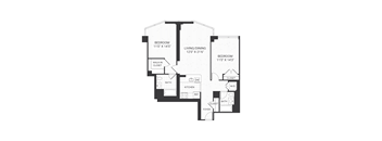 Two bedroom floor plan
