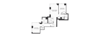 Two bedroom floor plan