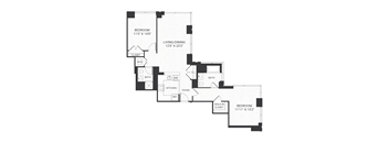 Two bedroom floor plan