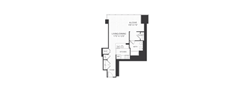 Studio bedroom floor plan