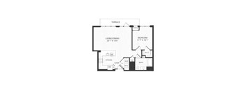 A black and white image of a house floor plan.