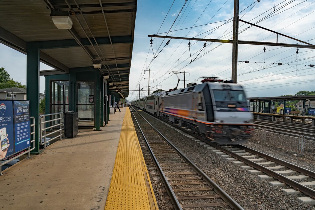 A train is coming into the station.