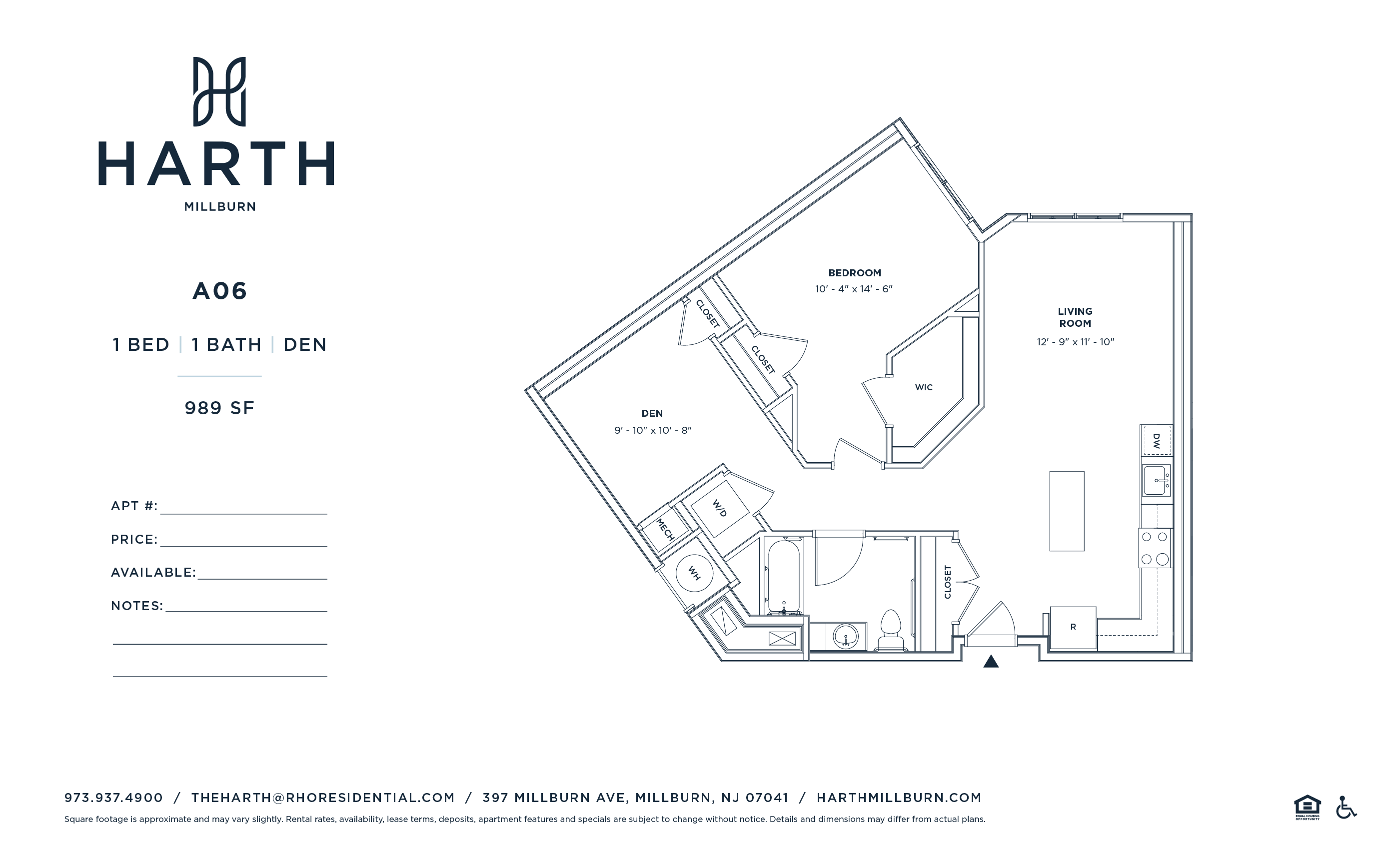 1 bedroom floorplan