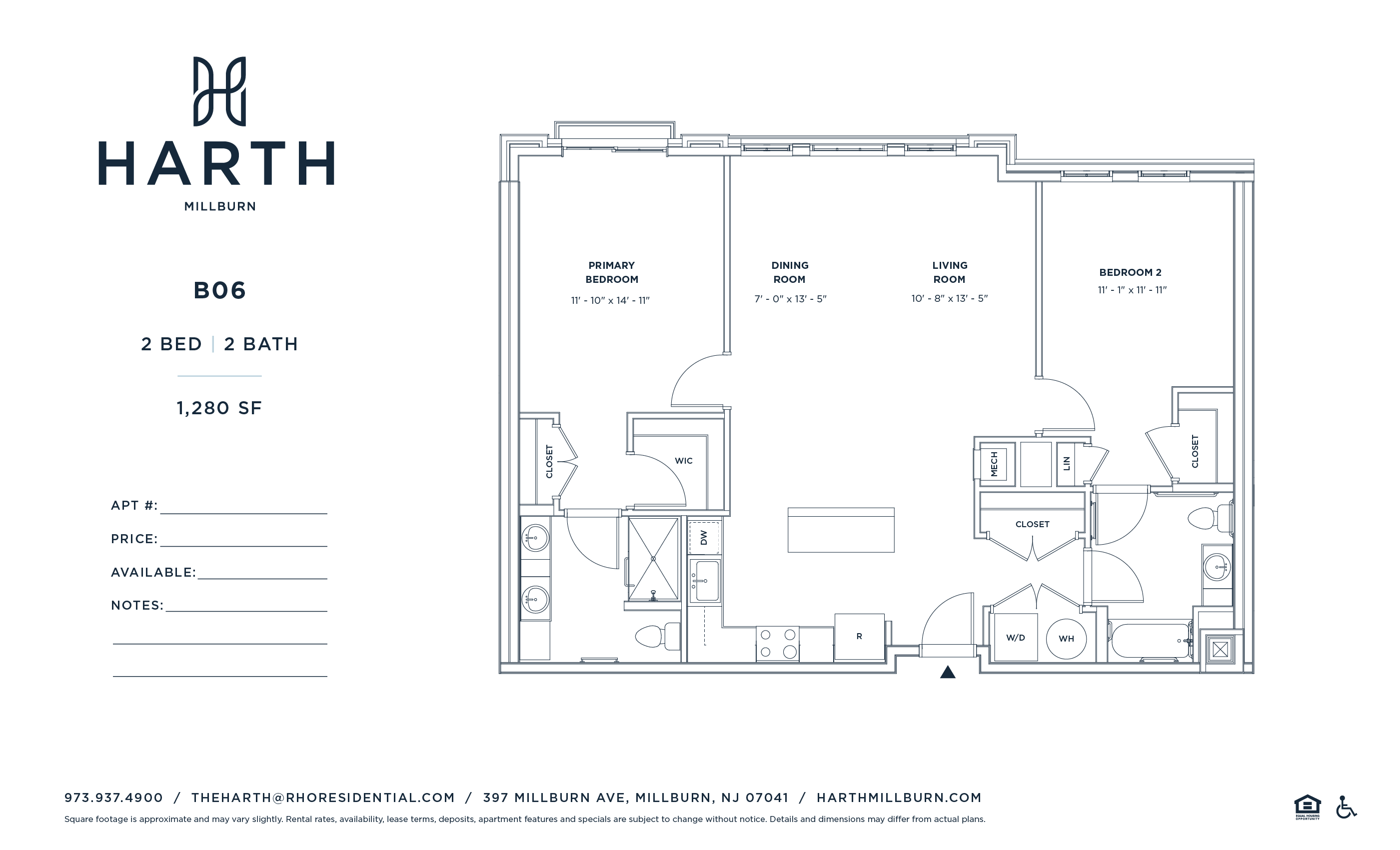 2 bedroom floorplan