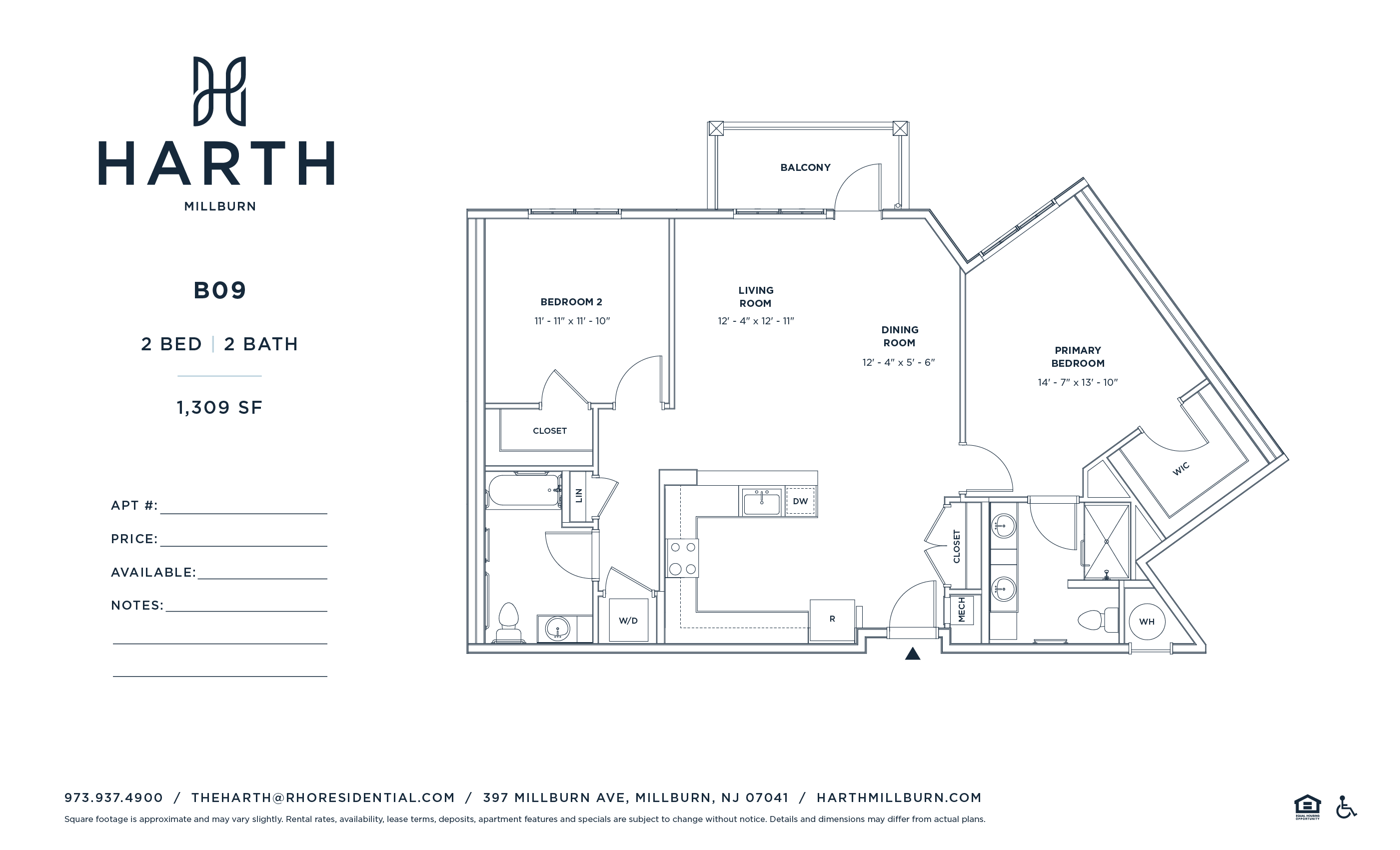 2 bedroom floorplan