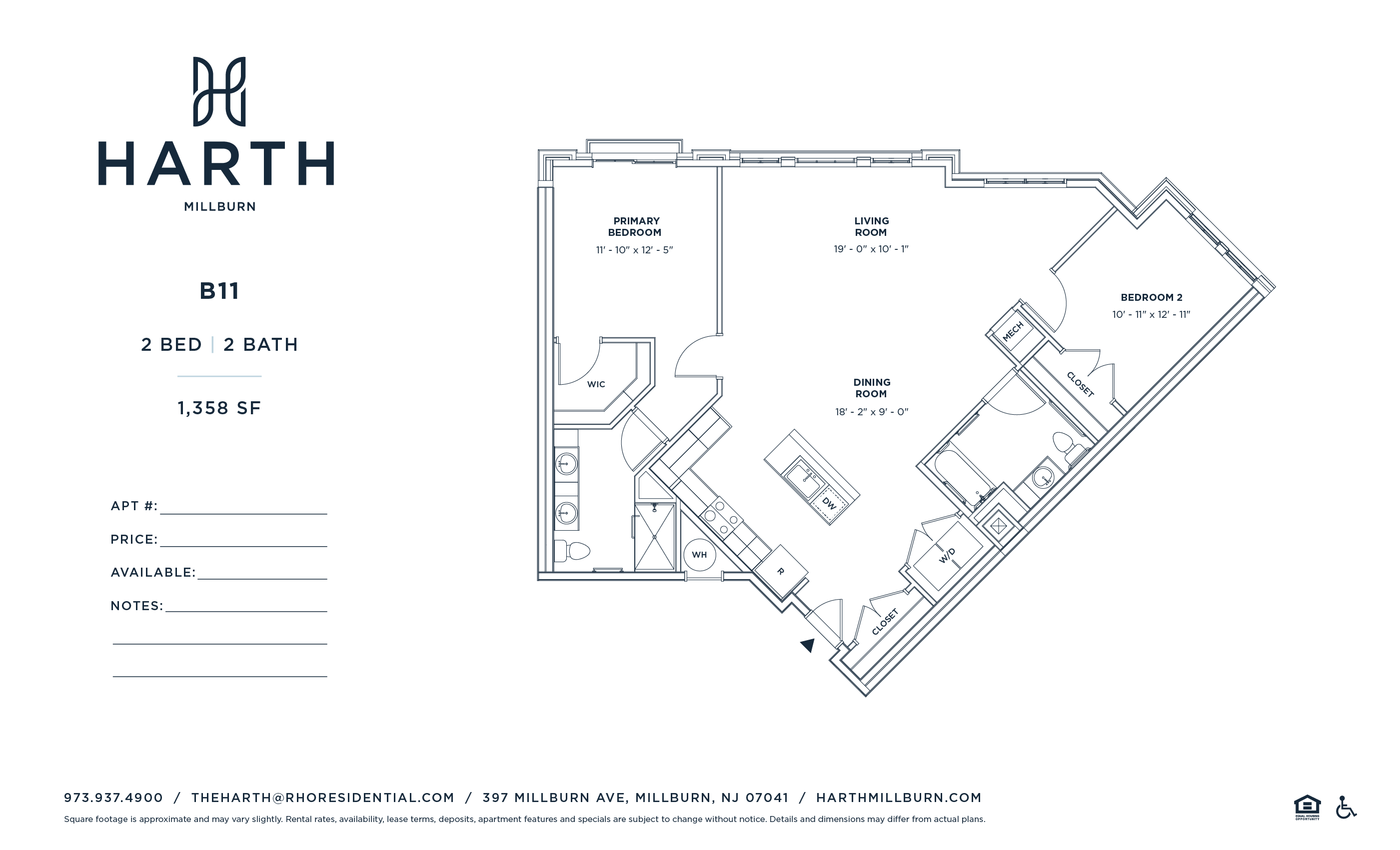 2 bedroom floorplan