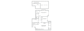 a floor plan of three bedrooms and three baths