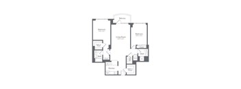 A black and white image of a house floor plan.