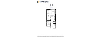 floor plan of the studio studio apts