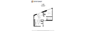 floor plan of the first level of the apartment building