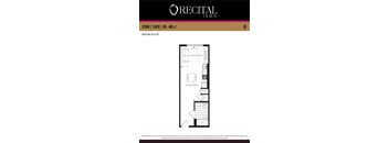 A floor plan for Recital Act III Studio 1 Bath.