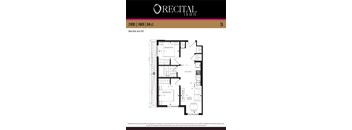 A floor plan for the Recital Act III apartment.