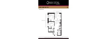 A floor plan for the Recital Act III apartment.