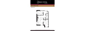 A floor plan for the Recital Act III apartment.