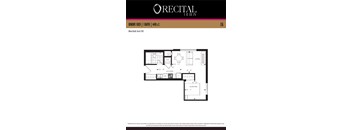 A floor plan for a Recital Act III room with a Junior 1 Bed and 1 Bath.