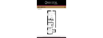 A floor plan for the Recital Act I apartment.