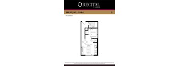 A floor plan for a junior suite in a building named Orecital.