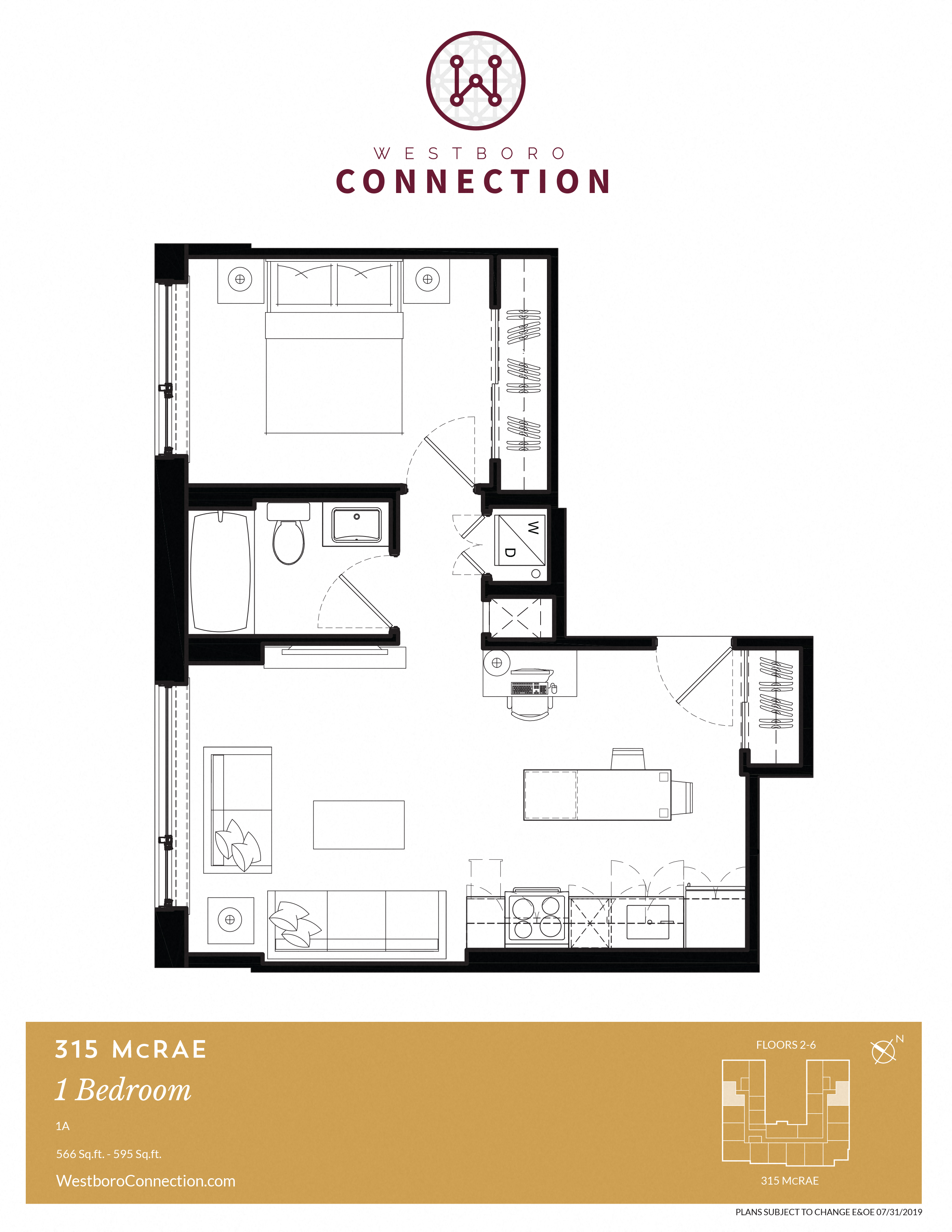 1 Bedroom Plan 1A