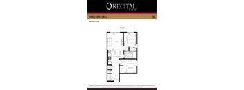 A floor plan for the Recital Act II apartment.