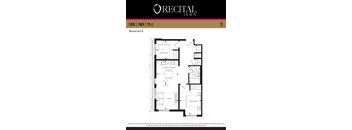 A floor plan for the Recital Act II apartment.