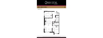 A floor plan for the Recital Act II apartment.
