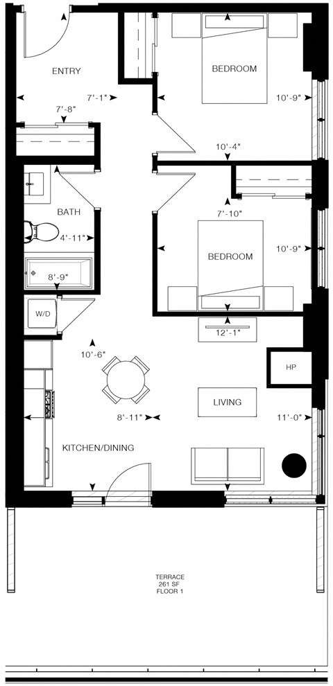 floor plan of the first floor of the house