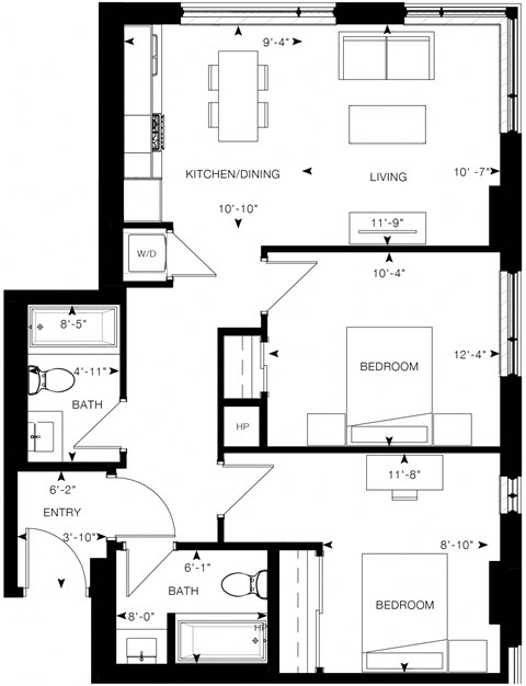 floor plan of the first floor of the house