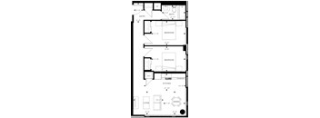 a floor plan of a house with a small footprint