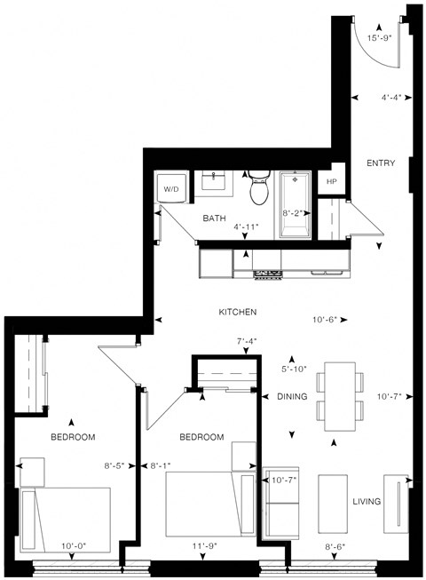 a floor plan of a house with two floors and a attic
