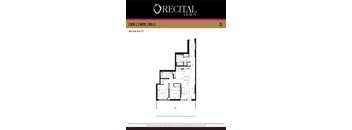 A floor plan for a building named Recital Act IV shows 2 bedrooms and 2 bathrooms.