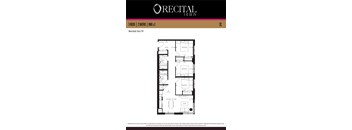 A floor plan for the Recital Act IV apartment.