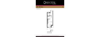 A drawing of a floor plan for a building named Recital Act IV.