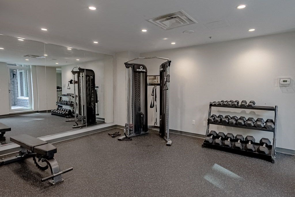 the gym is fully equipped with weights and cardio equipment