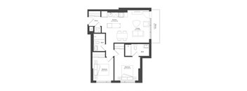 Scott 2 Bed Plan 2D