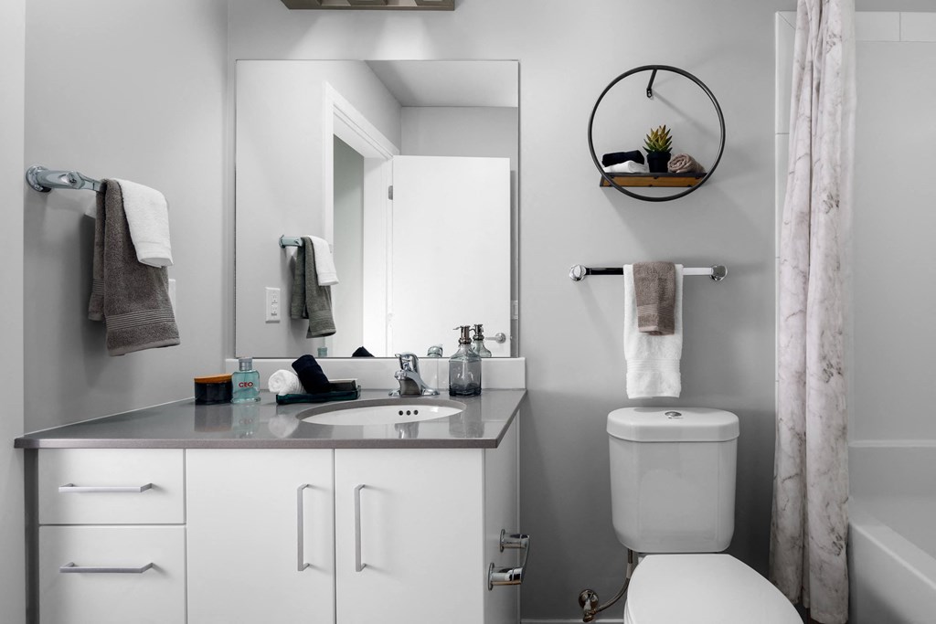a small bathroom with white cabinets and a white toilet