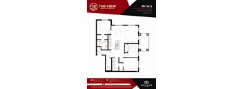 Apartment living in a building with 3 bedrooms and 1,054 sq.ft.