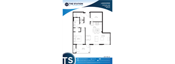 A floor plan for a unit at The Station at Thomas Rd.