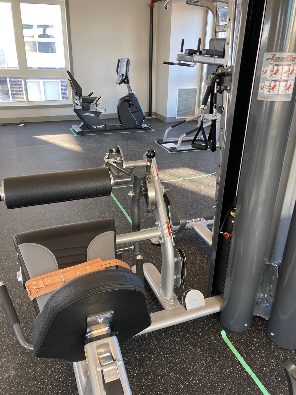 a piece of exercise equipment in a gym
