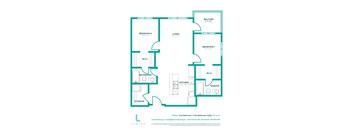 floor plan two bedroom two bath floor plan at the laurel apartments in dallas, tx