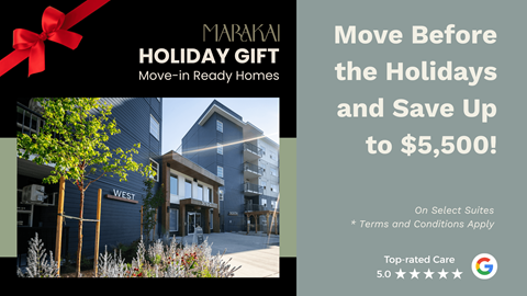 A holiday gift offer for move-in ready homes with a discount of up to $5,500.