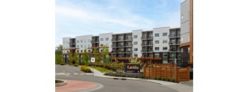 Apartment complex named "Lavida" with a gated entrance.